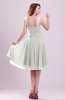 Cute A-line Sleeveless Chiffon Knee Length Ruching Bridesmaid Dresses