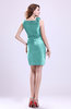 Modern V-neck Zip up Short Ruching Cocktail Dresses