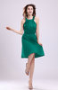 Simple A-line Square Zipper Knee Length Ribbon Graduation Dresses