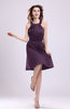 Simple A-line Square Zipper Knee Length Ribbon Graduation Dresses