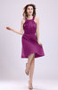 Simple A-line Square Zipper Knee Length Ribbon Graduation Dresses
