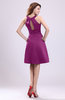 Simple A-line Square Zipper Knee Length Ribbon Graduation Dresses