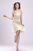 Simple A-line Square Zipper Knee Length Ribbon Graduation Dresses