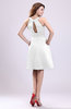 Simple A-line Square Zipper Knee Length Ribbon Graduation Dresses