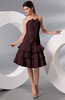Hawaiian Destination Fit-n-Flare Strapless Knee Length Edging Bridal Gowns