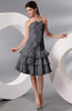 Hawaiian Destination Fit-n-Flare Strapless Knee Length Edging Bridal Gowns