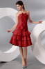 Hawaiian Destination Fit-n-Flare Strapless Knee Length Edging Bridal Gowns