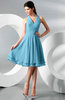 Simple A-line Halter Zip up Chiffon Bridesmaid Dresses