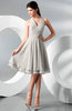 Simple A-line Halter Zip up Chiffon Bridesmaid Dresses