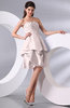 Simple A-line Sleeveless Zip up Knee Length Bow Bridesmaid Dresses