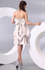 Simple A-line Sleeveless Zip up Knee Length Bow Bridesmaid Dresses