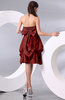 Simple A-line Sleeveless Zip up Knee Length Bow Bridesmaid Dresses