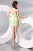 Plain Column Strapless Chiffon Short Ruching Prom Dresses