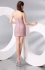 Plain Column Strapless Chiffon Short Ruching Prom Dresses