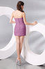Plain Column Strapless Chiffon Short Ruching Prom Dresses