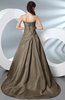 Fairytale Garden A-line Backless Taffeta Court Train Bridal Gowns