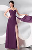 Plain Sleeveless Zip up Chiffon Floor Length Prom Dresses