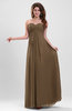 Elegant A-line Zipper Chiffon Floor Length Ruching Party Dresses