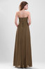 Elegant A-line Zipper Chiffon Floor Length Ruching Party Dresses
