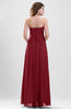 Elegant A-line Zipper Chiffon Floor Length Ruching Party Dresses