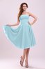Simple A-line Sleeveless Backless Pleated Wedding Guest Dresses
