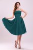 Simple A-line Sleeveless Backless Pleated Wedding Guest Dresses
