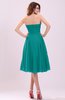 Simple A-line Sleeveless Backless Pleated Wedding Guest Dresses