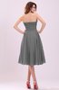 Simple A-line Sleeveless Backless Pleated Wedding Guest Dresses