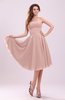 Simple A-line Sleeveless Backless Pleated Wedding Guest Dresses