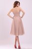 Simple A-line Sleeveless Backless Pleated Wedding Guest Dresses