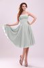 Simple A-line Sleeveless Backless Pleated Wedding Guest Dresses