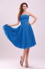 Simple A-line Sleeveless Backless Pleated Wedding Guest Dresses