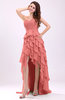 Gorgeous Sweetheart Lace up Chiffon Knee Length Wedding Guest Dresses