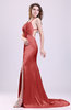 Gorgeous Sheath Thick Straps Sleeveless Criss-cross Straps Court Train Prom Dresses