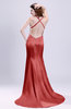 Gorgeous Sheath Thick Straps Sleeveless Criss-cross Straps Court Train Prom Dresses