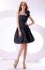 Cute A-line Spaghetti Sleeveless Taffeta Short Wedding Guest Dresses