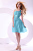 Plain A-line Sleeveless Zip up Chiffon Bridesmaid Dresses
