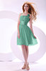 Plain A-line Sleeveless Zip up Chiffon Bridesmaid Dresses