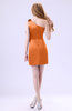 Modest Asymmetric Neckline Sleeveless Zipper Ruffles Club Dresses