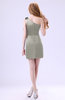 Modest Asymmetric Neckline Sleeveless Zipper Ruffles Club Dresses