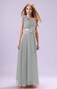 Elegant Zipper Chiffon Floor Length Ruching Bridesmaid Dresses