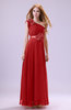 Elegant Zipper Chiffon Floor Length Ruching Bridesmaid Dresses