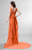 Simple Church Sleeveless Backless Chiffon Chapel Train Bow Bridal Gowns