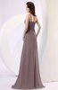 Plain Column Scoop Zipper Chiffon Ruching Evening Dresses