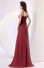Plain Column Scoop Zipper Chiffon Ruching Evening Dresses