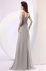 Plain Column Scoop Zipper Chiffon Ruching Evening Dresses