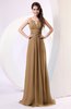 Plain Column Scoop Zipper Chiffon Ruching Evening Dresses