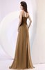 Plain Column Scoop Zipper Chiffon Ruching Evening Dresses