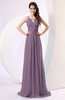 Plain Column Scoop Zipper Chiffon Ruching Evening Dresses