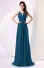 Plain Column Scoop Zipper Chiffon Ruching Evening Dresses